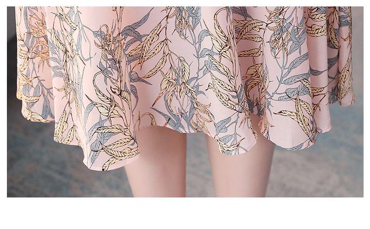 2021 בציר הדפסת ורוד שיפון Midi שמלות אביב קיץ חדש 3XL בתוספת גודל שמלת מסלול אלגנטי נשים Bodycon המפלגה Vestidos